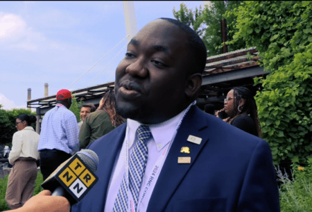 Diante Johnson, president of the Black Conservative Federation, speaks with The Real News. Screenshot from video by Stephen Janis and Taya Graham